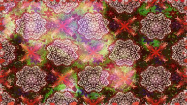 Çiçek deseni duvar kağıdı, desen dolguları ve web sayfası arka planı için kullanılabilir. Süslü, dikişsiz, soyut çiçeklerle süslenmiş. Şekillendirilmiş çiçeklerle kusursuz desen.