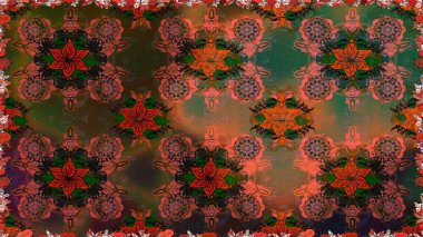 Küçük çiçekte güzel bir desen. Küçük renkli çiçekler. Moda baskıları için zarif bir şablon. Motley illüstrasyonu. Çiçekli bahar çiçekleri.