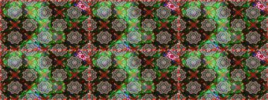 Poster ya da kapak için arka plan. Şirin, zarif çiçekler Raster illüstrasyonu. Yapraklı kusursuz desen. Davetiye ve kartpostal tasarımı için dekoratif çiçek unsurları. Tekstil için figür.