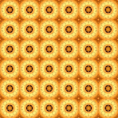 Christmas, snowflake, new year. Seamless vintage pattern on yellow, orange and brown colors with golden elements. Golden seamless pattern on yellow, orange and brown colors with golden elements.