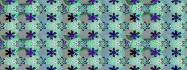 Renkli Bahar Teması eskiz kalıbı. Sevimli çiçek raster deseni. Mavi renkli çiçekler. Düz Çiçek Elementleri Tasarımı.
