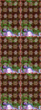 Küçük kahverengi çiçekli oldukça eski bir besin torbası deseni. Tekstil, kumaş, kapaklar, duvar kağıtları, baskı, naylon, yapıştırma, örgü, dekupaj için çiçeksiz arkaplan. Millefleurlar.