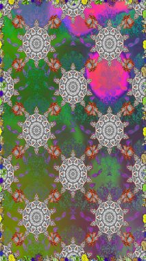 Çiçekli, suluboya desenli kusursuz çiçek deseni. Küçük çiçekte güzel bir çiçek deseni var. Raster deseni.