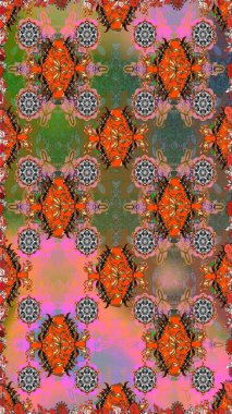 Scenic flower pattern. Top view, soft brown and orange color style. Stylish invitation for valentines day and greeting card concept. Floral composition, hand painted, delicate template.