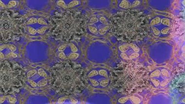 Renkli unsurlarla hareketli arka plan görüntüleri. Çiçekler. Eski model. Bayrak tarzı. Video kaydı. Şablon. Döngü. Kusursuz..