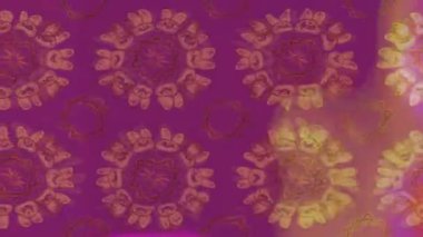 Renkli unsurlarla hareketli arka plan görüntüleri. Çiçekler. Eski model. Bayrak tarzı. Video kaydı. Şablon. Döngü. Kusursuz..