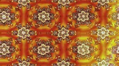 Renkli unsurlarla hareketli arka plan görüntüleri. Çiçekler. Eski model. Bayrak tarzı. Video kaydı. Şablon. Döngü. Kusursuz..