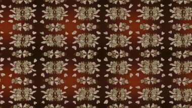 Renkli unsurlarla hareketli arka plan görüntüleri. Çiçekler. Eski model. Bayrak tarzı. Video kaydı. Şablon. Döngü. Kusursuz..