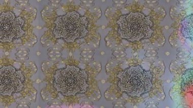 Renkli unsurlarla hareketli arka plan görüntüleri. Çiçekler. Eski model. Bayrak tarzı. Video kaydı. Şablon. Döngü. Kusursuz.. 