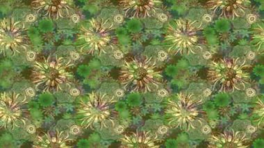 Renkli unsurlarla hareketli arka plan görüntüleri. Çiçekler. Eski model. Bayrak tarzı. Video kaydı. Şablon. Döngü. Kusursuz.. 