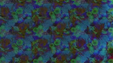 Renkli unsurlarla hareketli arka plan görüntüleri. Çiçekler. Eski model. Bayrak tarzı. Video kaydı. Şablon. Döngü. Kusursuz.. 