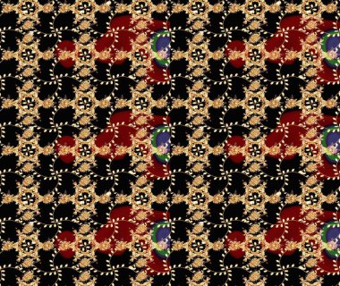 Floral background. Raster pattern. Flower composition. Floral collage. -black and beige flowers. Nice pattern in the small flower. Nature.