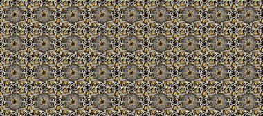 Kusursuz altın desen. Raster oryantal süs. Altın desenli gri, siyah ve kahverengi altın elementli.