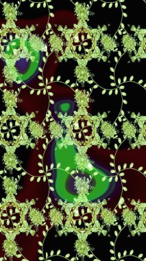 Tekstil ve kapak tasarımı için mükemmel. Doodle tarzı. Siyah renkli çiçekler. Elle çizilmiş sonbahar çiçeği deseni. Renkli siyah çizim deseni.