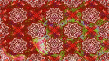 Güzel kumaş deseni. Raster suluboya deseni, narin çiçekler, kırmızı ve kahverengi çiçekler, tebrik kartı şablonu..