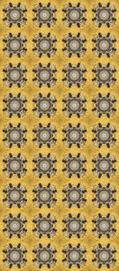 Raster geleneksel oryantasyon süsü. Kusursuz klasik altın desen. Altın desenli sarı, gri ve kahverengi altın elementli.