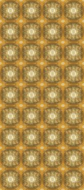 Golden element on brown, beige and neutral colors. Damask seamless pattern repeating background. Antique golden repeatable wallpaper. Golden floral ornament in baroque style.