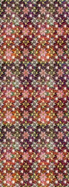 Kahverengi renklere karalama yapan çiçek desenli çizim. Raster illüstrasyonu.