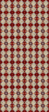 Seamless vintage pattern on red, beige and gray colors with golden elements. Christmas, snowflake, new year. Golden seamless pattern on red, beige and gray colors with golden elements.