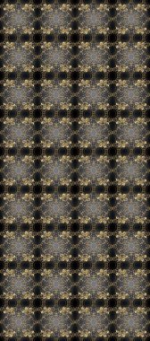 Gri, kahverengi, bej ve altın desenli. Tekrarlayan elementlerle kusursuz soyut arkaplan. Zarif raster klasik desen.