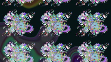 Organik motif arka planı. Çizim kalıbı. Ultraviyole kumaş deseni. Raster illüstrasyonu.