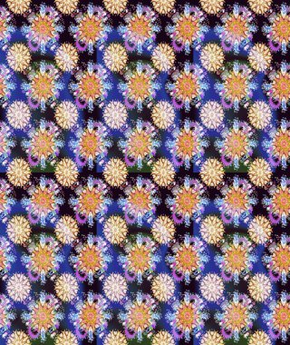 Kabile sanatı boho baskısı, klasik çiçek arkaplanı. Soyut etnik raster kusursuz desen. Arkaplan dokusu, duvar kağıdı, mavi ve nötr renklerde çiçek teması.