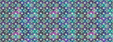 Seamless pattern with cute flowers and leaves on violet and blue colors, watercolor floral pattern, tileable for wallpaper, card or fabric. Raster illustration.