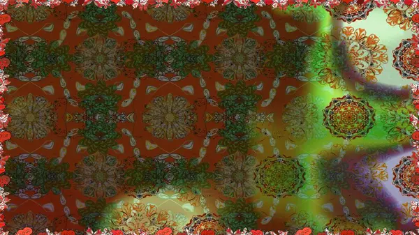 Kusursuz desenli, modaya uygun kumaş deseni. Düz Çiçek Elementleri Tasarımı. Şirin çiçek elementleri. Raster illüstrasyonu. Renkli Bahar Teması Kusursuz Arkaplan.