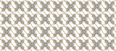 Small depth of field. Seamless element woodcarving. Gray, white and neutral backdrop with gold trim. Furniture in classic style. Pattern on gray, white colors with golden elements. Luxury furniture.