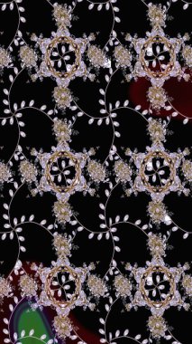 Renkli Bahar Teması eskiz kalıbı. Süslü kumaş deseni. Düz Çiçek Elementleri Tasarımı. Raster illüstrasyonunda çiçek deseni çizimi.