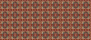 Kusursuz altın desenli bukleler. Parlak dantel, stilize çiçekler, şal desenli. Doğu tarzı arabesk. Gri üzerinde pürüzsüz desen, kırmızı altın elementli kahverengi renkler. Hassas altın desen. Raster..