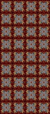 Seamless classic golden pattern. Raster traditional orient ornament. Golden pattern on brown, gray and red colors with golden elements.