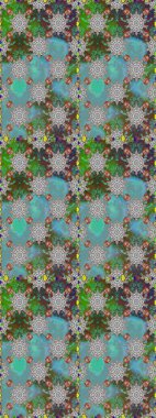 Yaz tema Dikişsiz desen arka plan rengi. Moda kumaş deseni. Düz çiçek öğeleri tasarım. Sevimli çiçek raster deseni.