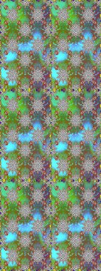 Modern çiçek arkaplanı. Moda baskıları için zarif bir şablon. Halk tarzı. Parlak renkli çiçekleri ve yeşil yaprakları olan, kusursuz çiçek desenleri..