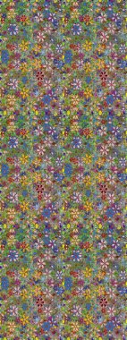 Tekstil ya da kitap kapakları, imalat, duvar kağıtları, baskı, hediye paketi ve yapıştırma kitabı için çiçeksiz arka plan. Küçük çaplı çiçeklerdeki basit şirin desenler. Raster illüstrasyonu.