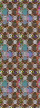 Kızılderili desenli desenli desenli şal deseni. Tekstil, tebrik kartı, boyama kitabı, telefon kılıfı baskısı için kullanılabilir. Raster Henna dövme stili. Etnik Mandala süsü.