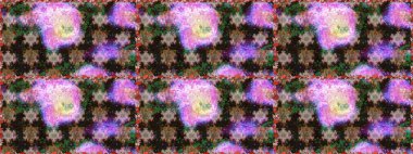 Düz Çiçek Elementleri Tasarımı. Gri renkli çiçekler. Raster Illustrasyon 'da moda olmayan çiçek deseni. Renkli Yaz Temalı Kusursuz Arkaplan.