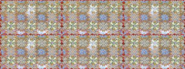 Organik öğeleri. Suluboya efekti. Botanik seamless modeli. Raster desen.