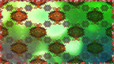Spring summer time. Holidays mood. Raster seamless cute flower pattern. Gentle romantic print. Flowers on green and brown colors.