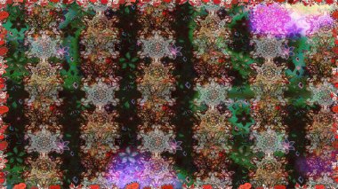 Küçük çiçekteki sevimli çiçek deseni. Kusursuz. Raster illüstrasyonu.