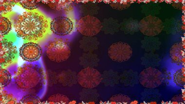 Raster illustration. Seamless floral pattern with cute doodles flowers. In sketch style brown and gray colors. Raster illustration. Collection of hand drawn flowers and plants.