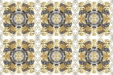 Seamless floral pattern. Seamless raster background. Wallpaper baroque, damask. Graphic modern seamless pattern on neutral, beige and gray colors.
