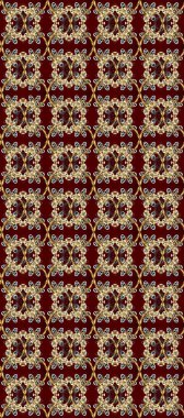 Raster golden pattern. Brown, red and beige colors with gold elements. Seamless golden textured curls. Raster illustration. Oriental style arabesques.