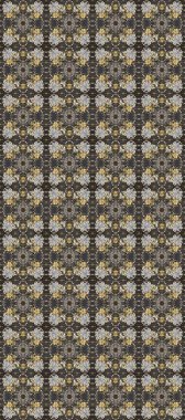 Raster illüstrasyonu. Gri, kahverengi ve bej renklerde altın elementlerle klasik, pürüzsüz desen.