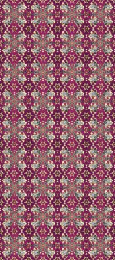 Golden elements on beige, gray and purple colors. Seamless raster background. Stylish graphic pattern. Floral pattern. Wallpaper baroque, damask.