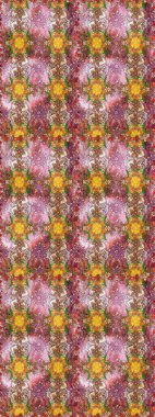 Suluboya kusursuz desen. Çiçekler suluboya tarzında kahverengi renkte. Çiçek izi.