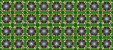 Christmas, snowflake, new year 2019. Seamless vintage pattern on gray, green and neutral colors with golden elements.