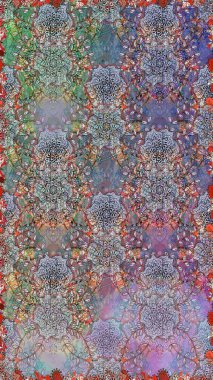 Raster illüstrasyonu. Kusursuz Tony kumaş deseni. Modaya uygun kumaş deseni. Küçük çiçekte sevimli çiçek deseni var..