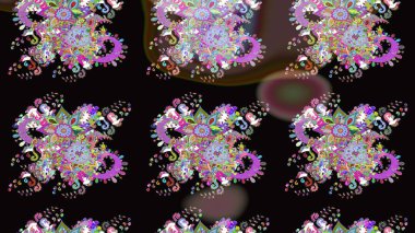 Siyah renklerde. Raster illüstrasyonu. Anti-stres için Raster soyut şablon sayfası.