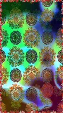 Raster deseni. Organik elementler. Suluboya etkisi. Botanik kusursuz desen.